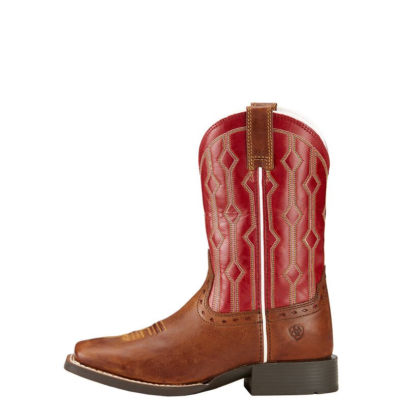 Ariat Western: Live Wire Botas Western Niños - Marrones / Rojas (NKGRE5340)